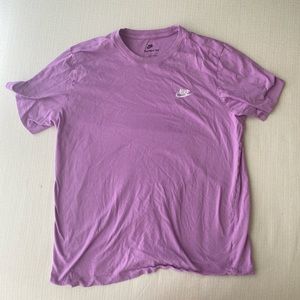 Nike purple embroidered shirt